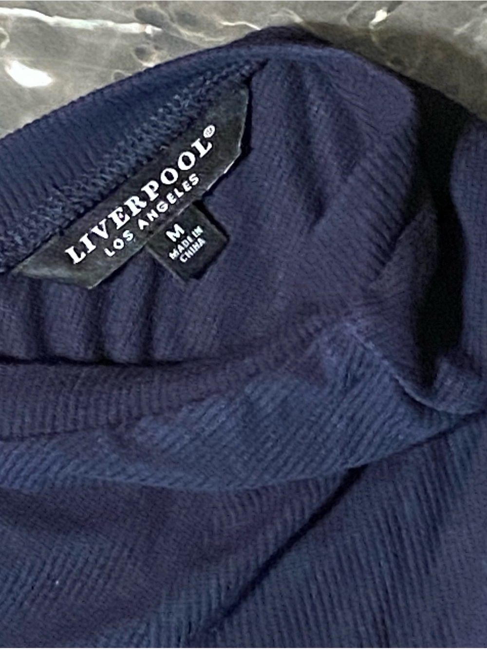 Liverpool Spin It Around Navy Ribbed Top - Picture 7 of 7